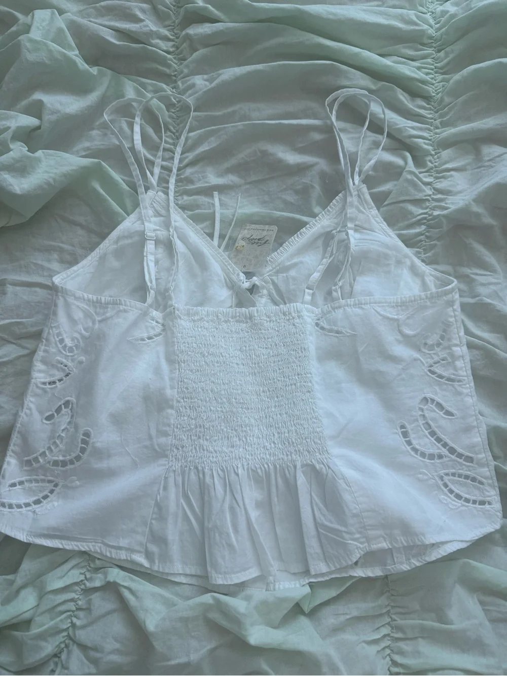 Free People Sweet Sammi Eyelet Button-Front Top